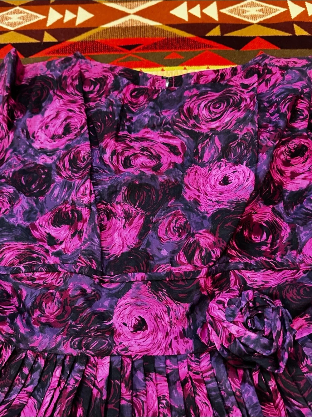 Vintage Mode O' Day Midi Dress with Tie Waist